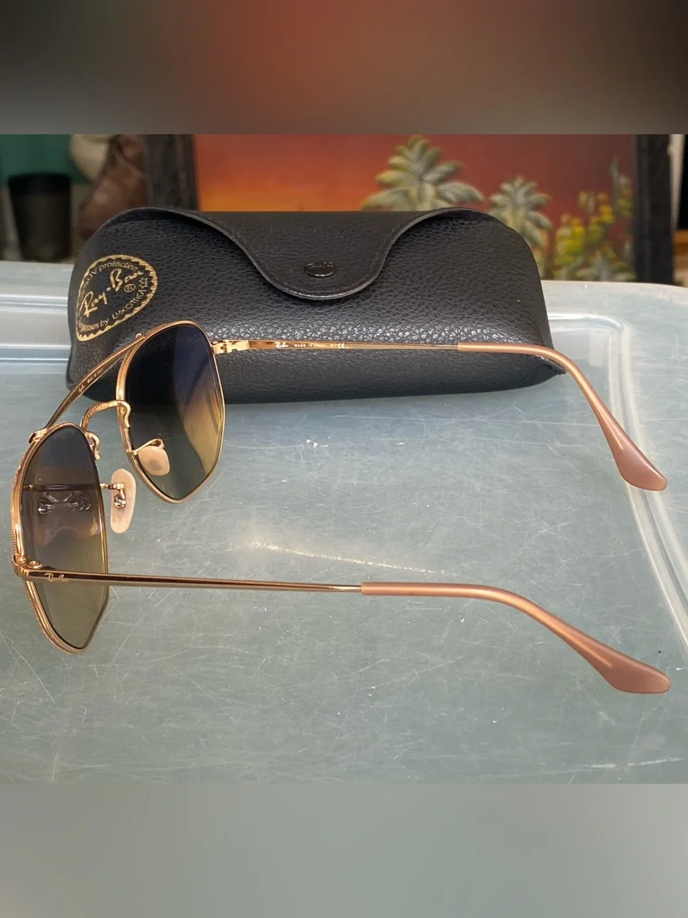 RAY-BAN RB3648 The Marshal Sunglasses Gold Frame 54mm Mirror Lens Made Italy